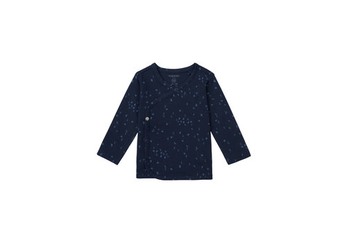 Noppies Noppies Unisex Tee wrap Nantes long sleeve all over print Black Iris