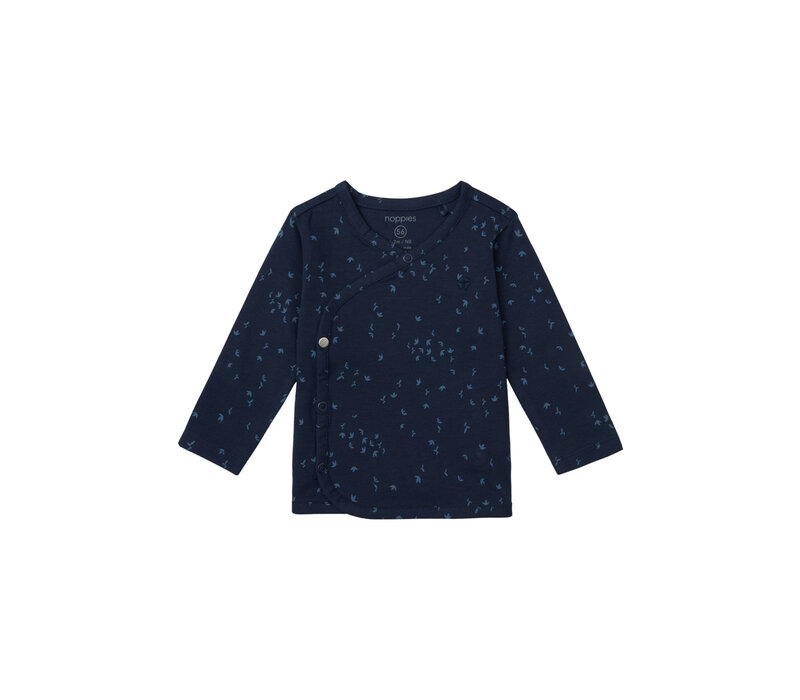 Noppies Unisex Tee wrap Nantes long sleeve all over print Black Iris
