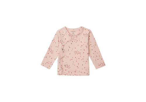 Noppies Noppies Unisex Tee wrap Nantes long sleeve all over print Rose Smoke