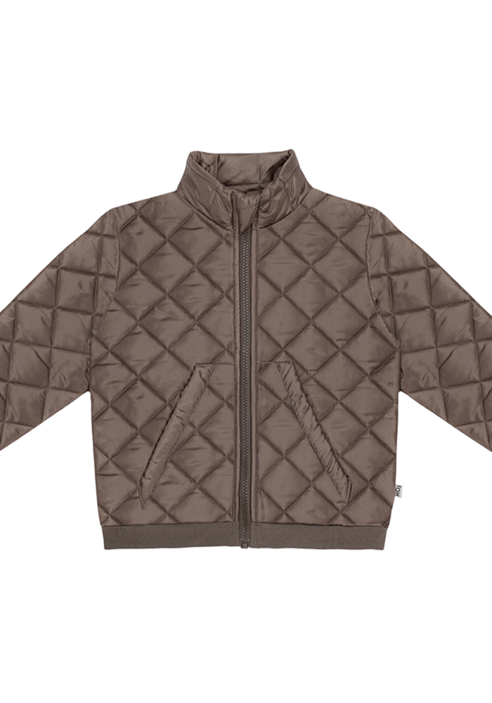 House of Jamie Quilted Jacket Dark Mushroom