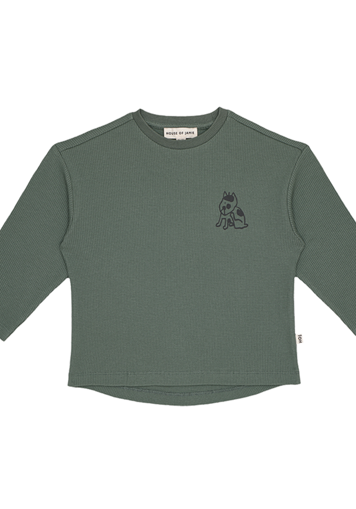 House of Jamie Oversized Longsleeve Tee Pine Soft Waffle