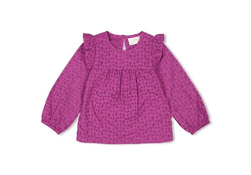 Jubel Jubel Blouse ruches - Flowers For Life Paars