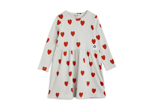 Mini Rodini Mini Rodini Hearts aop ls dress Grey