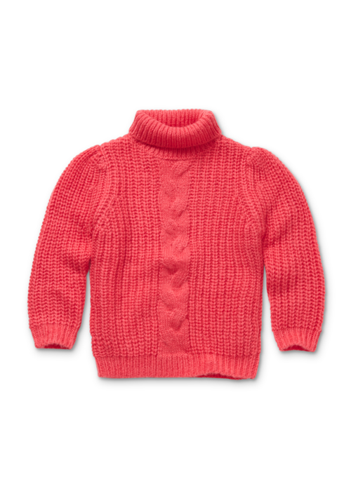 Sproet & Sprout Sproet & Sprout Cable sweater raspberry pink Raspberry pink