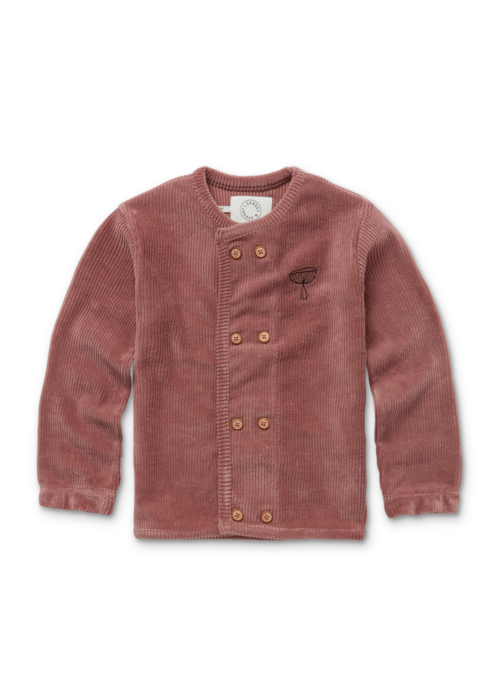 Sproet & Sprout Sproet & Sprout Cardigan double breast Mushroom Misty rose