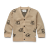 Sproet & Sprout Sproet & Sprout Cardigan intarsia Squirrel print Nougat