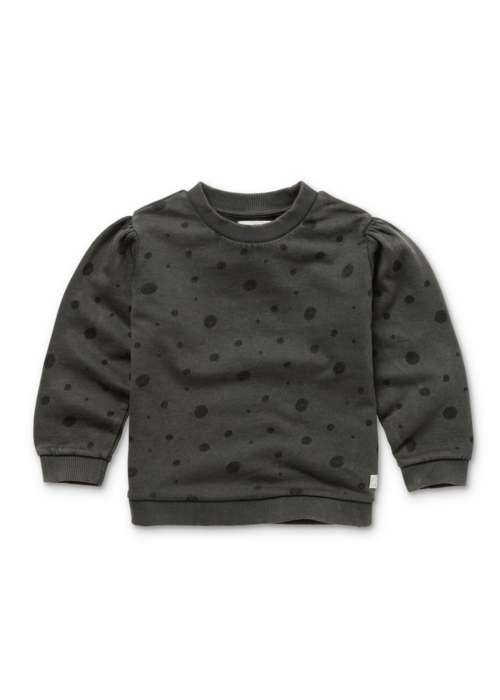 Sproet & Sprout Sproet & Sprout Sweater girls Snowball print Asphalt