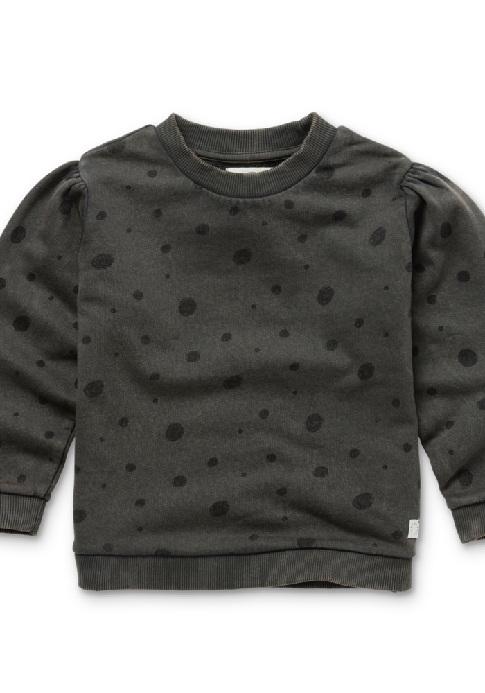 Sproet & Sprout Sweater girls Snowball print Asphalt