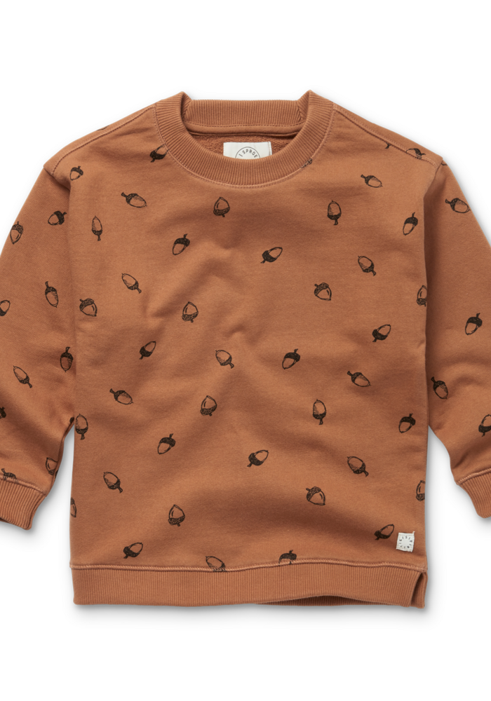 Sproet & Sprout Sweatshirt loose Acorn print Lion