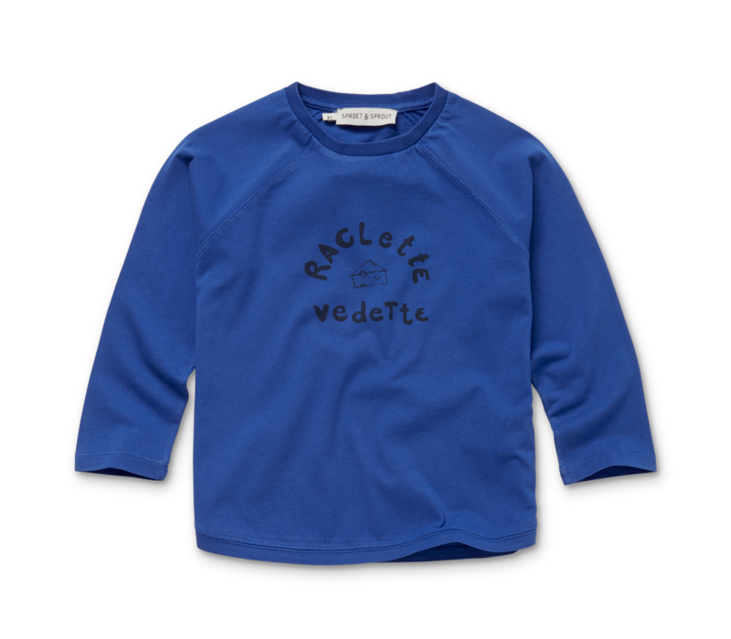 Sproet & Sprout T-shirt raglan Raclette vedette  Ultra blue