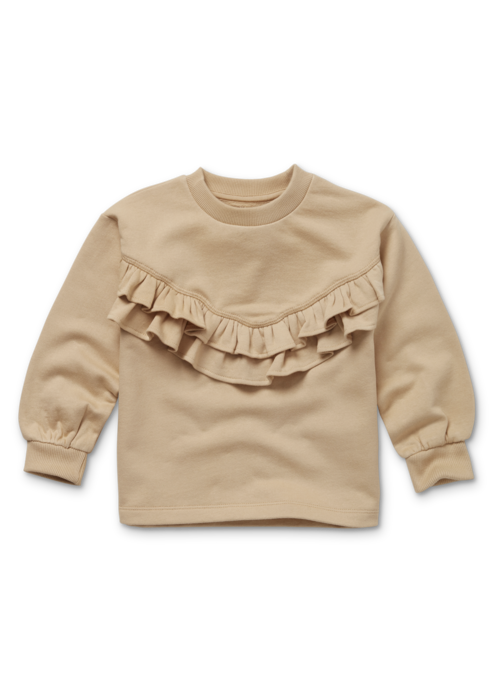 Sproet & Sprout Sproet & Sprout Sweatshirt ruffles  Nougat