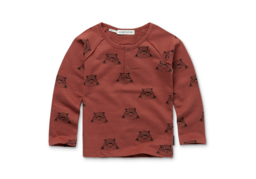 Sproet & Sprout Sproet & Sprout T-shirt grandad Marmot print Barn red