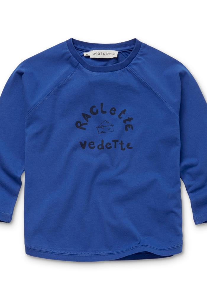 Sproet & Sprout T-shirt raglan Raclette vedette  Ultra blue