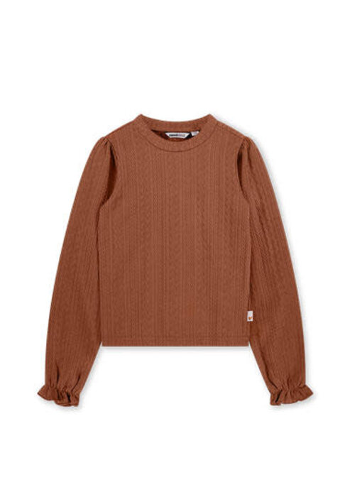 Moodstreet Moodstreet Girls knitted longsleeve Camel