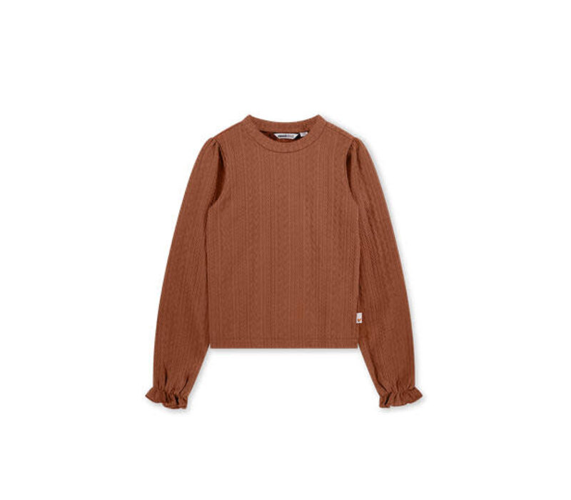 Moodstreet Girls knitted longsleeve Camel