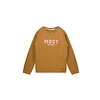 Moodstreet Moodstreet Girls chest print sweater Camel