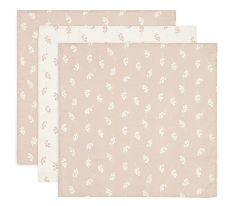Jollein Hydrofiel Multi Doek Small 70x70 Twig Wild Rose (3-pack)