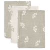 Jollein Jollein Washandje Hydrofiel Twig Olive green (3 pack)