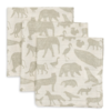 Jollein Jollein Hydrofiel monddoekjes Animals Olive Green (3pack)