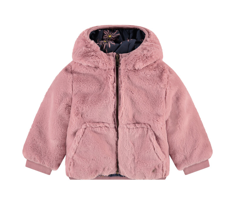 Babyface girls winter jacket reversible rose