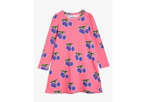 Mini Rodini Mini Rodini Plum aop ls dress Pink