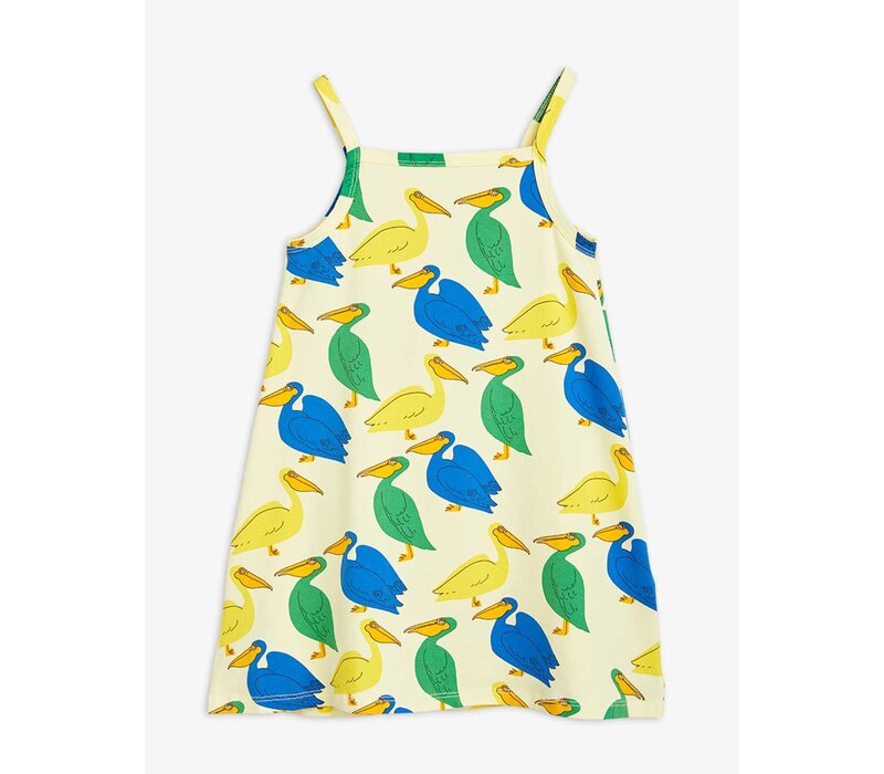 Mini Rodini Pelican aop tank dress Yellow