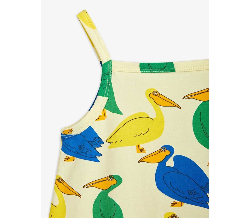 Mini Rodini Pelican aop tank dress Yellow