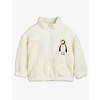 Mini Rodini Mini Rodini Penguin pile zip cardigan White