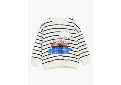 Mini Rodini Mini Rodini Ferry stripe sp sweatshirt Blue