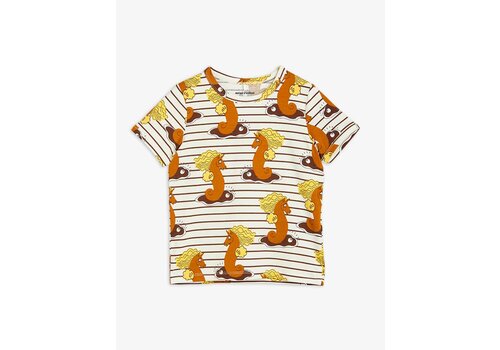 Mini Rodini Mini Rodini Unicorn seahorse aop ss tee Brown