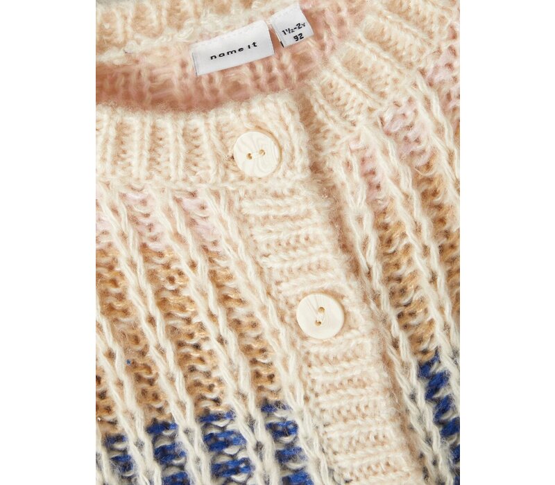 Name it NMFNOLISE LS KNIT CARD Buttercream