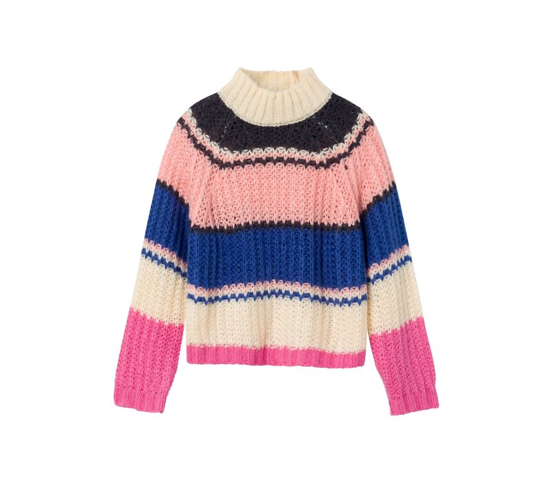 Name it NKFNAMETTE LS LOOSE TURTLE NECK KNIT Pink Cosmos