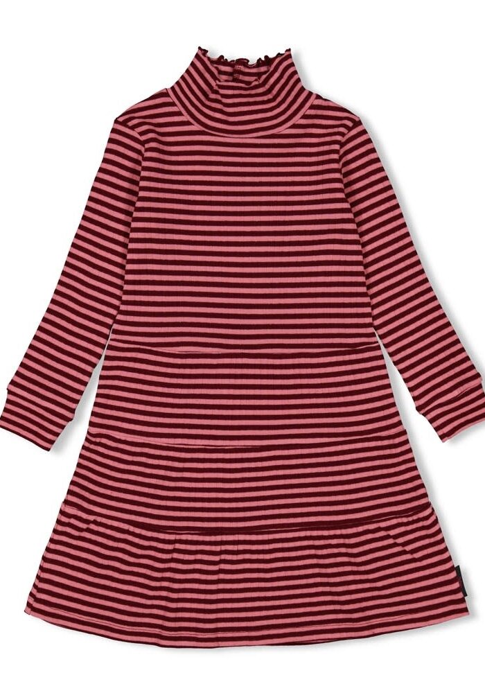 Jubel Jurk streep - Miss Universe Fuchsia