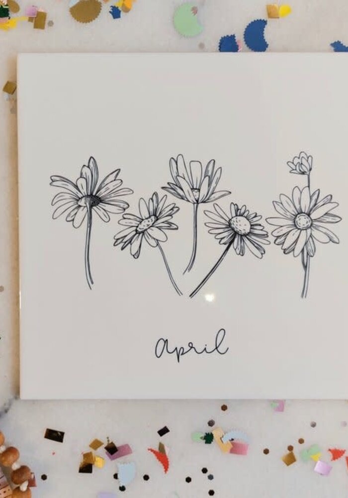 Geboortebloem tegel April