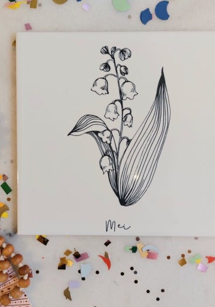 Geboortebloem tegel Mei