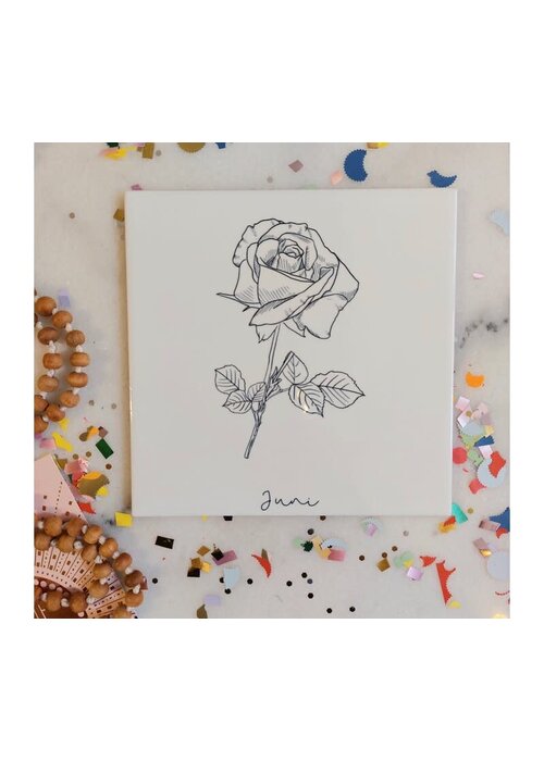 Holy Cow Geboortebloem tegel Juni