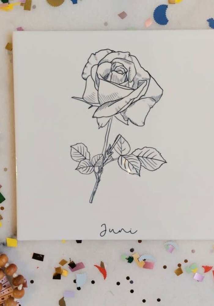 Geboortebloem tegel Juni