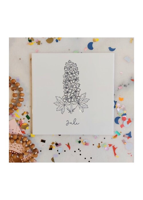 Holy Cow Geboortebloem tegel Juli