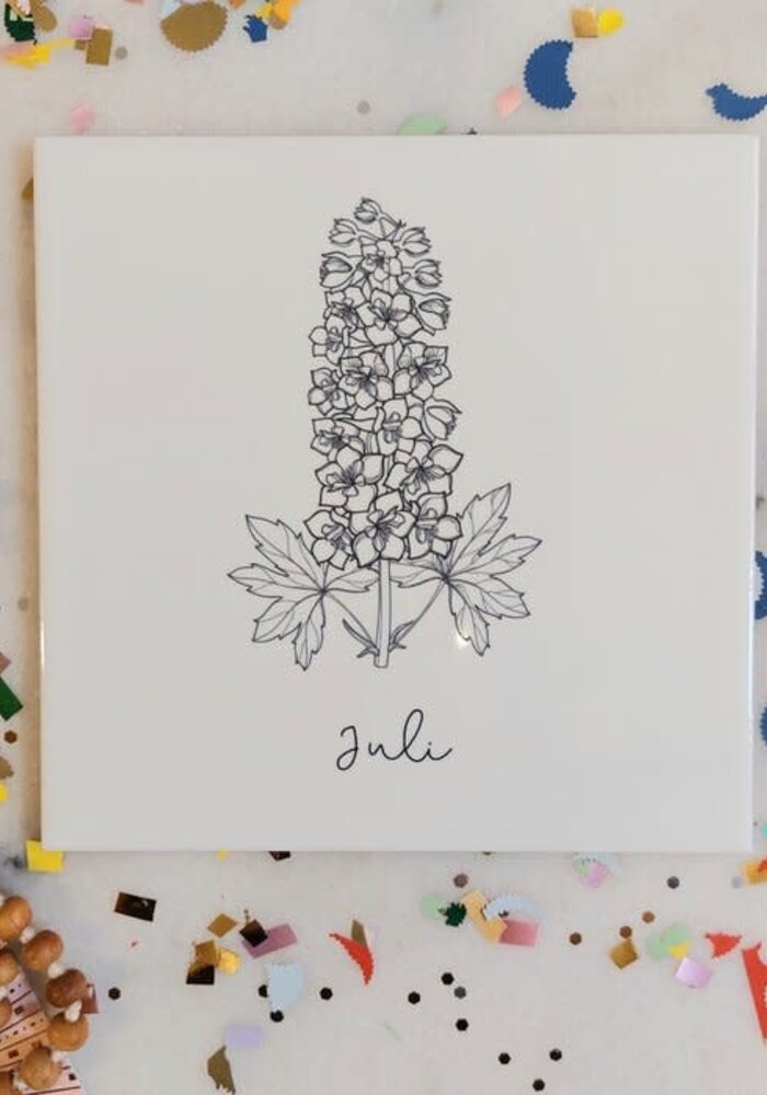 Geboortebloem tegel Juli