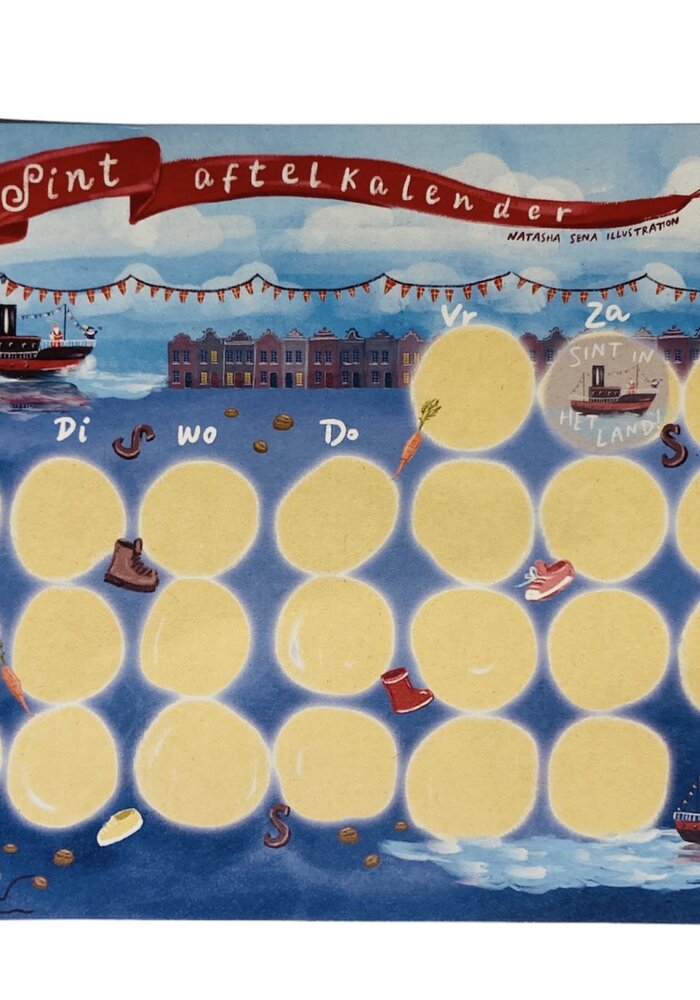 Sint aftelkalender by Natasha Sena Illustration