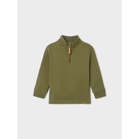 Lil Atelier  NMMILONDON SIO LS HALF ZIP SWEAT LIL Loden Green