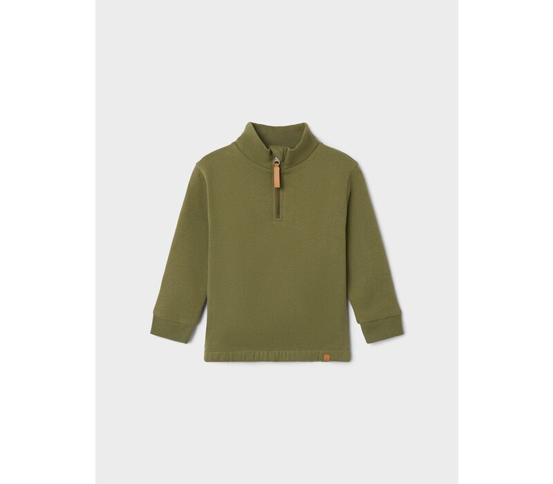 Lil Atelier  NMMILONDON SIO LS HALF ZIP SWEAT LIL Loden Green