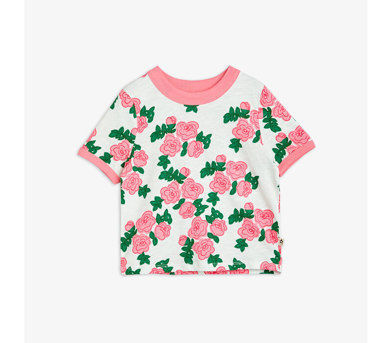 Mini Rodini Roses aop ss tee