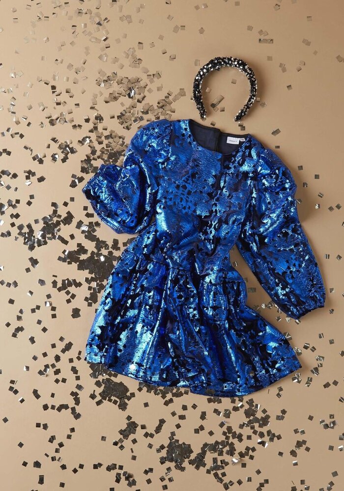 Name it NKFRULLA LS DRESS Dazzling Blue