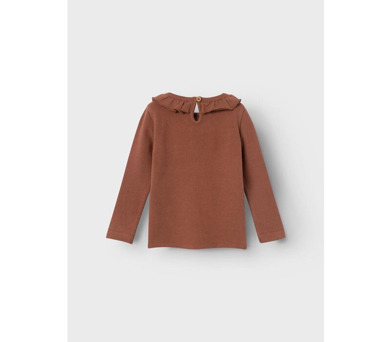 Lil Atelier  NMFTHORA LS SLIM TOP LIL Carob Brown