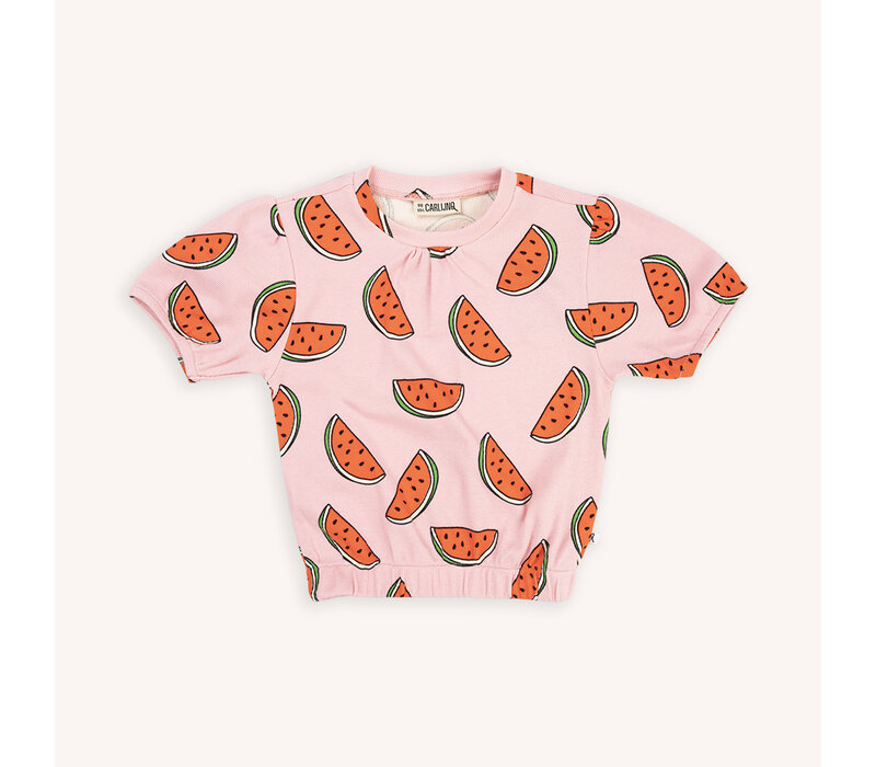 CarlijnQ Watermelon - puffed short sleeve