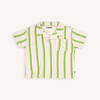 CarlijnQ CarlijnQ Stripes green - loose fit polo with embroidery
