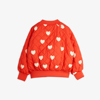 Mini Rodini Hearts aop baseball jacket Red