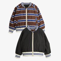 Mini Rodini Stripe reversible baseball jacket Multi