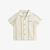 Mini Rodini Mini Rodini Stripe y/d woven ss shirt Offwhite